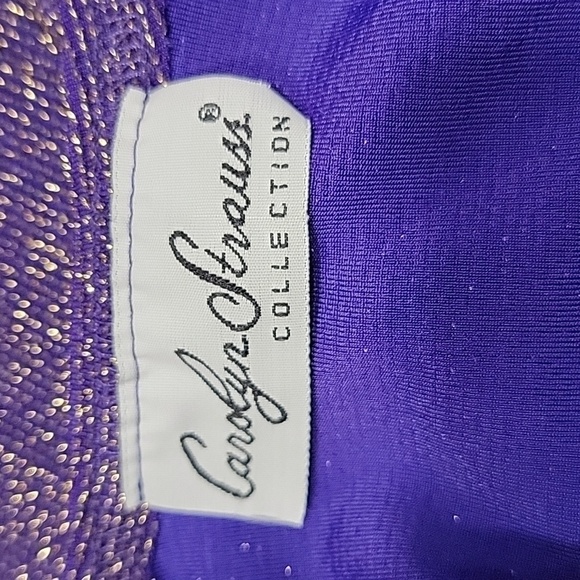 Carolyn Strauss Size 1X Purple and Gold Cardigan Set, Excellent Used Condition - Picture 7 of 16